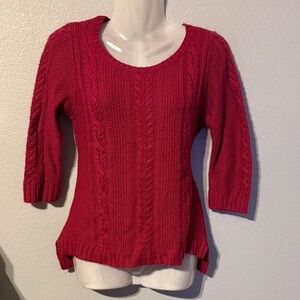 Pink Rose Women's Sweater - Deep Pink